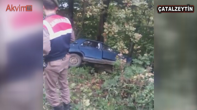 Yoldan Çıkan Otomobil, Şarampole Uçtu: 1 Ölü, 2 Yaralı
