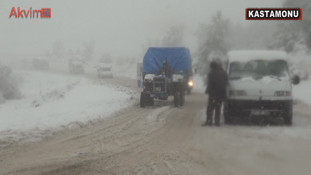 Kastamonu’da Kar Yağışı Etkili Oldu