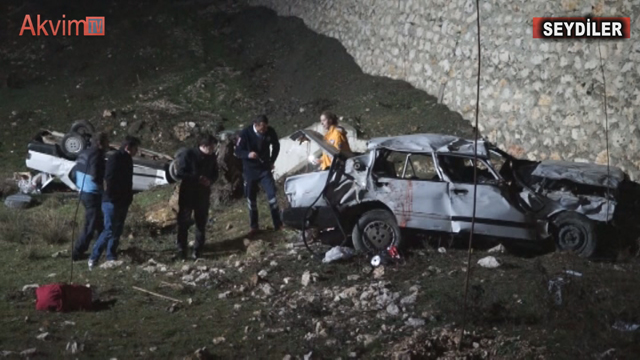 Akıl Almaz Kaza Aynı Noktadan İki Otomobil Dereye Uçtu 3 Ölü 8 Yaralı