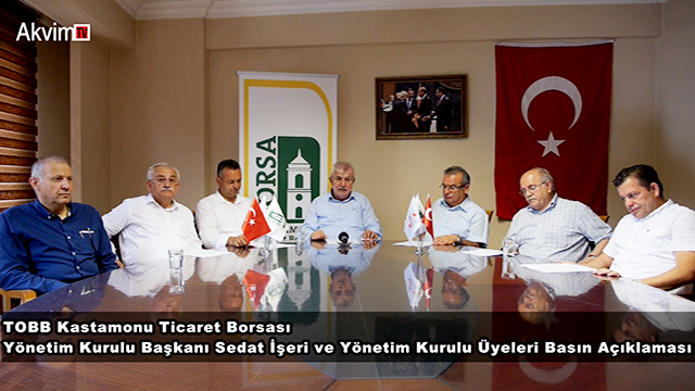 Kastamonu Ticaret Borsası Başkanı Sedat İşeri ve Yönetim Kurulu üyeleri